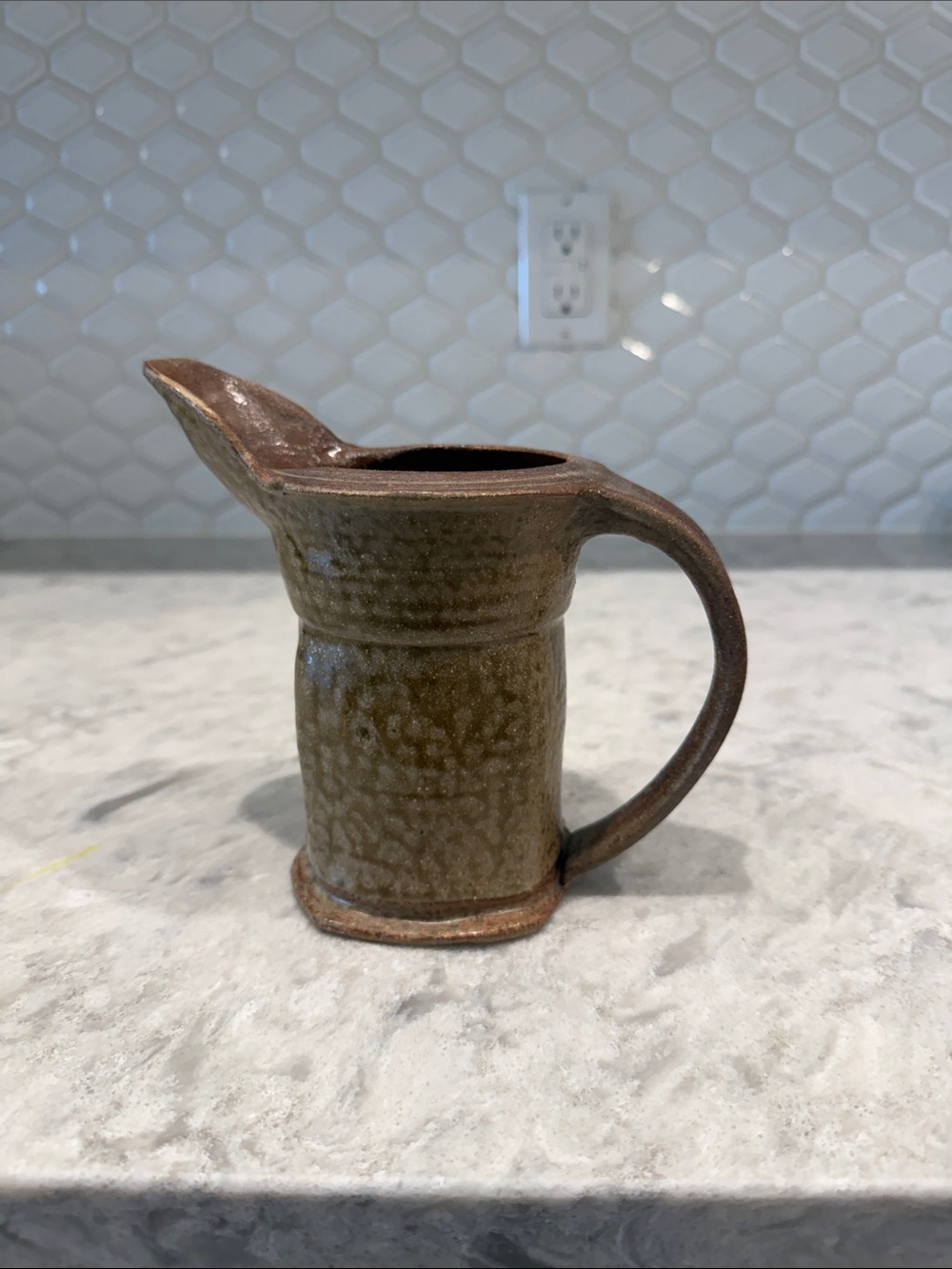 Handmade Ceramic Creamer Pitcher in Brown